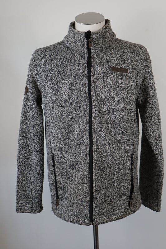 KILIMANJARO FELPA CON ZIP JACKET UOMO Tg L MAN SWEATSHIRT CASUAL VINTAGE LANA