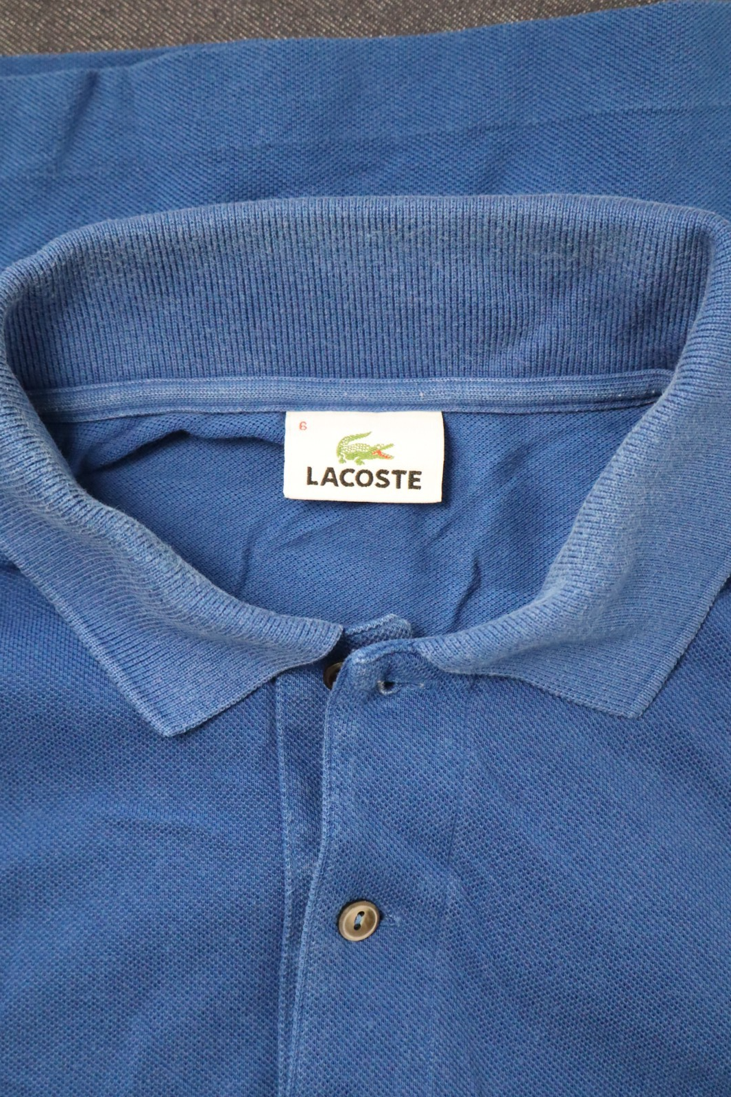 LACOSTE POLO MAGLIA UOMO COTONE TG. 6 MAN COTTON T-SHIRT CASUAL VINTAGE LOGO