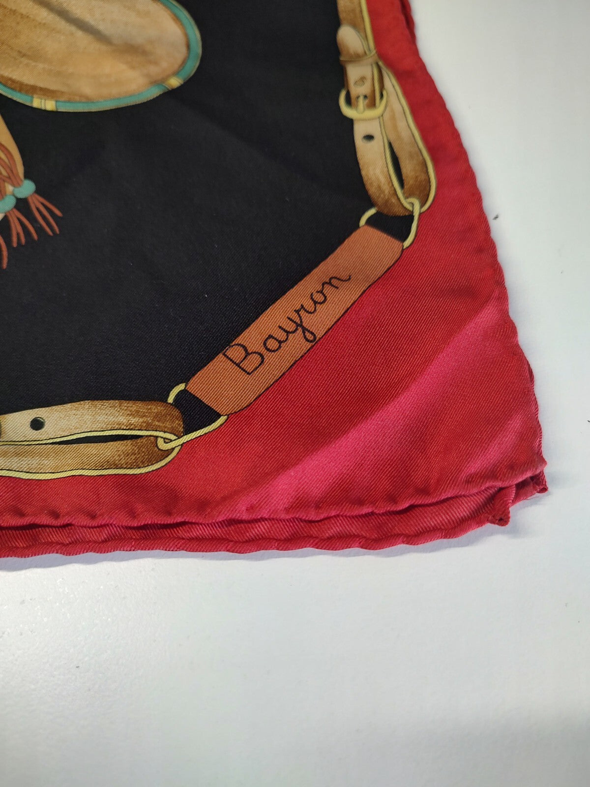 BAYRON FOULARD 100% SILK SETA SCARVES SCARF SQUARE MADE ITALY