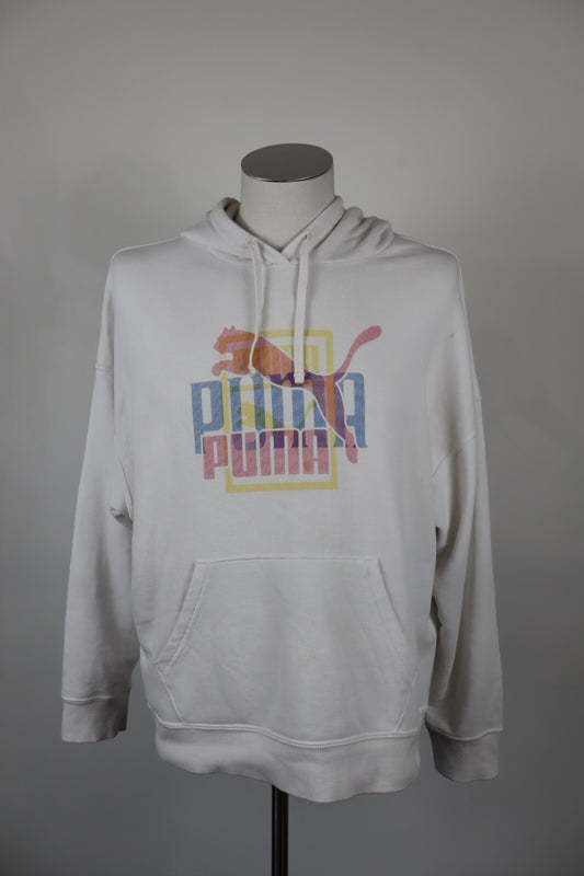 PUMA FELPA CAPPUCCIO UOMO Tg L MAN CASUAL VINTAGE SWEATSHIRT CASUAL COTONE