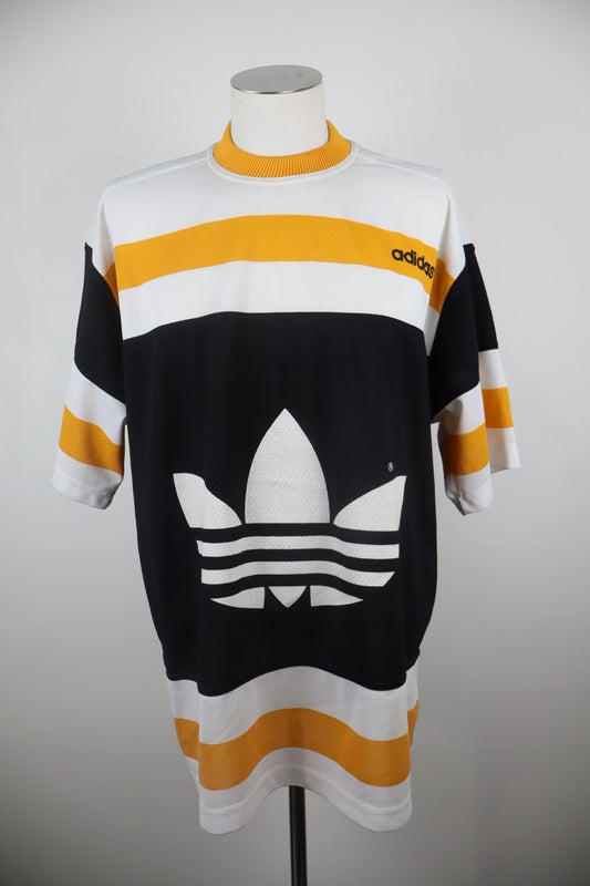 ADIDAS MAGLIA UOMO XL MAN T-SHIRT CASUAL VINTAGE BIG LOGO FIORE MANICA CORTA