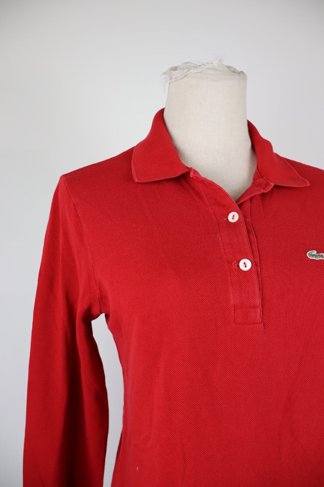 LACOSTE POLO MAGLIA DONNA COTONE TG. 36 WOMAN COTTON SHIRT CASUAL VINTAGE