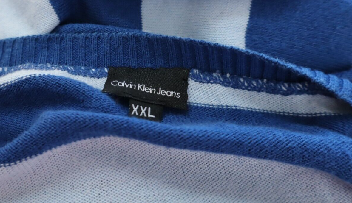 CALVIN KLEIN JEANS MAGLIONE COTONE COTTON VINTAGE UOMO Tg 2XL MAN SWEATER CASUAL