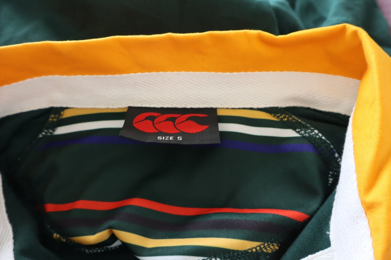 CANTERBURY SUD AFRICA RUGBY POLO MAGLIA UOMO Tg S MAN VINTAGE SPORT JERSEY