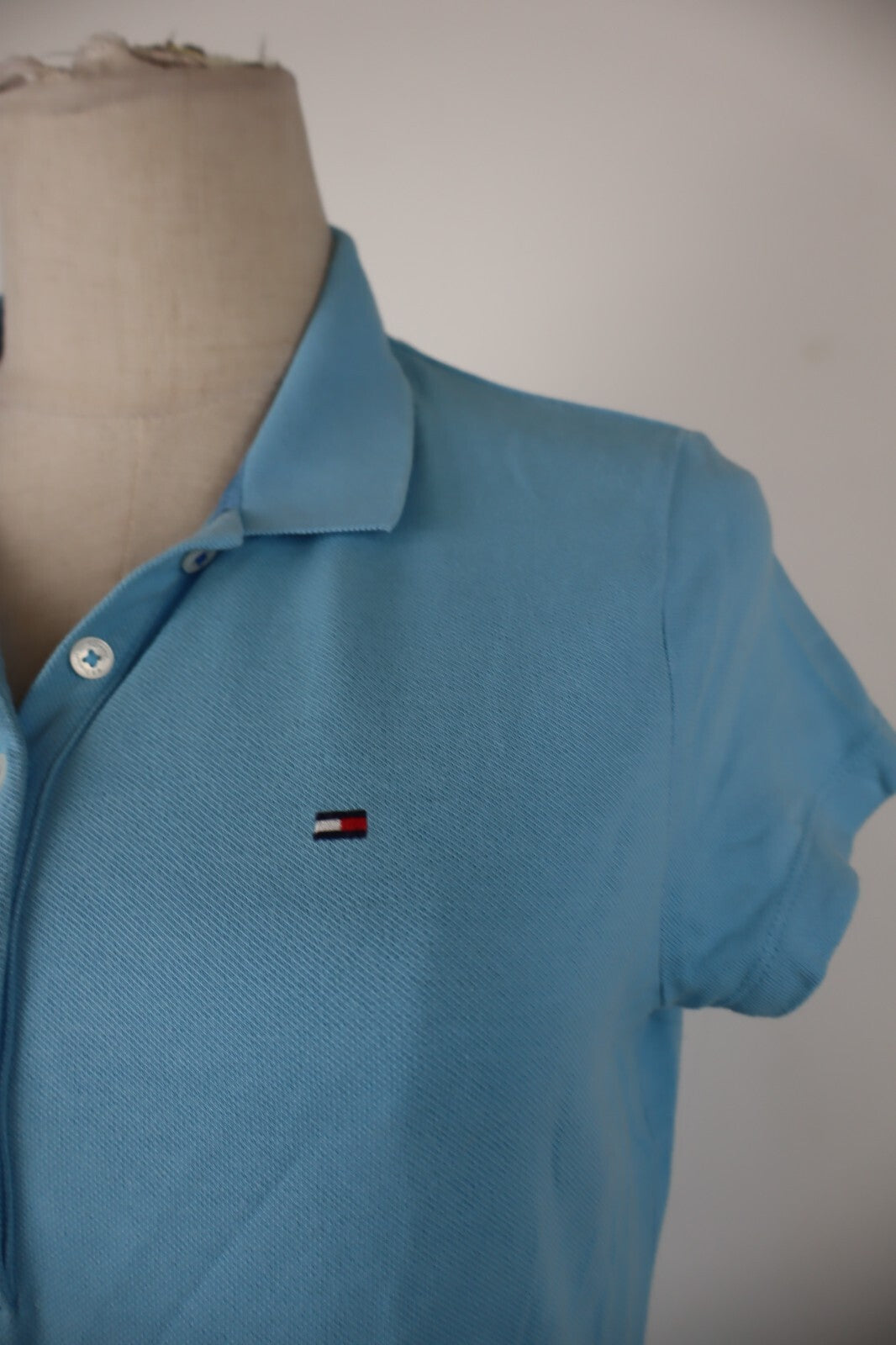 TOMMY HILFIGER POLO T-SHIRT DONNA COTONE TG. M WOMAN SHIRT CASUAL VINTAGE COTTON