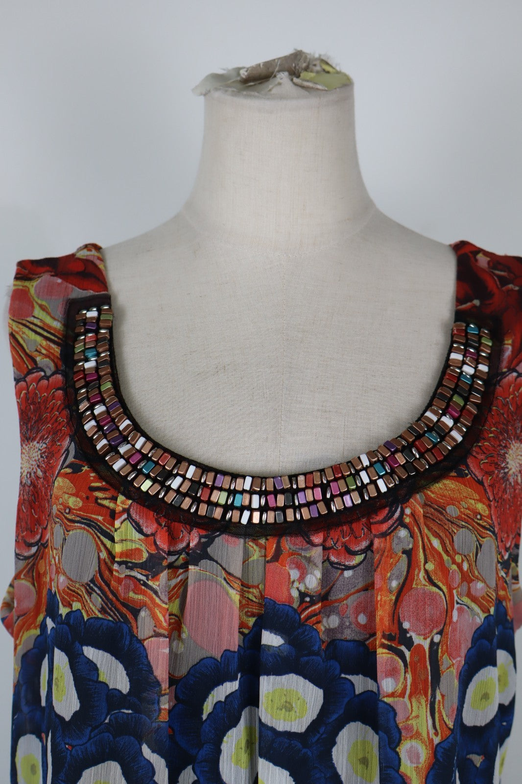 DESIGUAL VESTITO DONNA TG. 46 WOMAN CASUAL VINTAGE DRESS ABITO