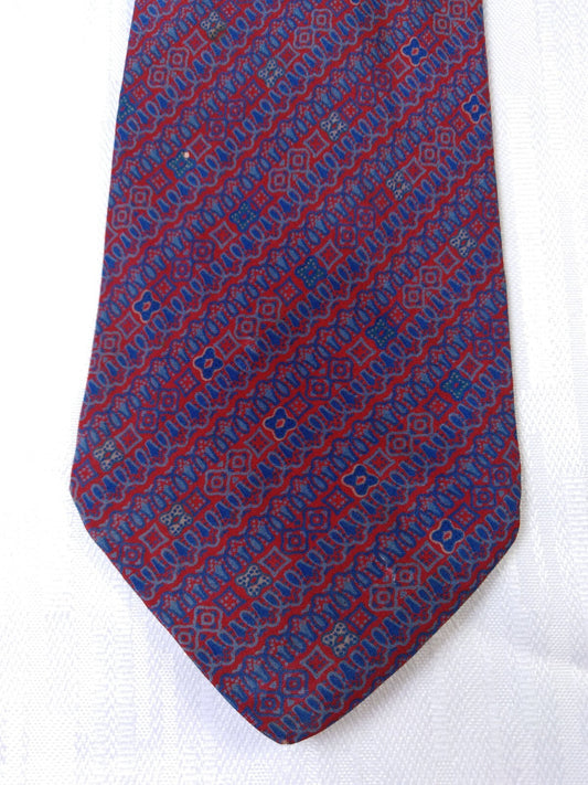 LANCOME 100% SILK TIE SETA CRAVATTA NECKTIE MADE ITALY VINTAGE CLASSIC