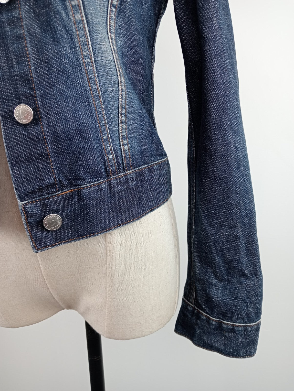 FIORUCCI JEANS GIUBBINO DONNA Tg. S WOMAN CASUAL JACKET COTONE DENIM ITALY
