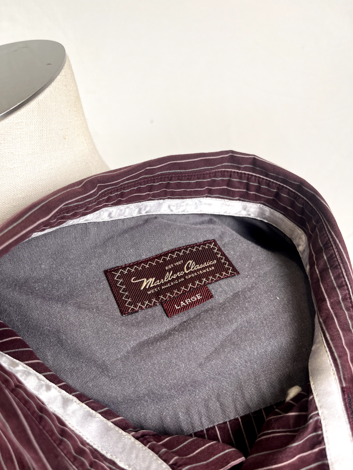 MARLBORO CLASSICS CAMICIA UOMO COTONE TG. L MAN CASUAL VINTAGE SHIRT MAN COTTON