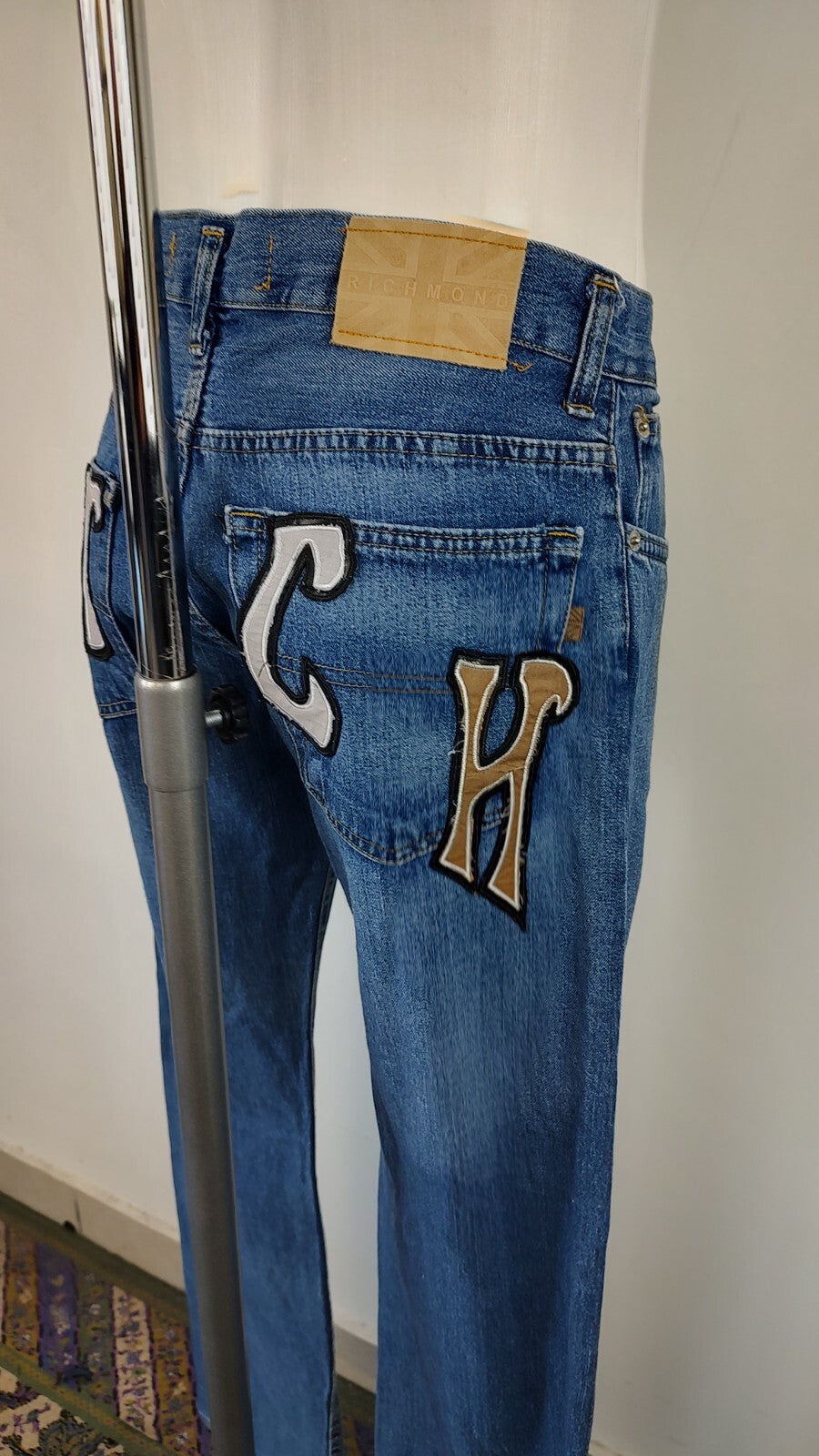 RICHMOND JEANS PANTALONE UOMO CASUAL TG 42 MAN VINTAGE PANTS DENIM