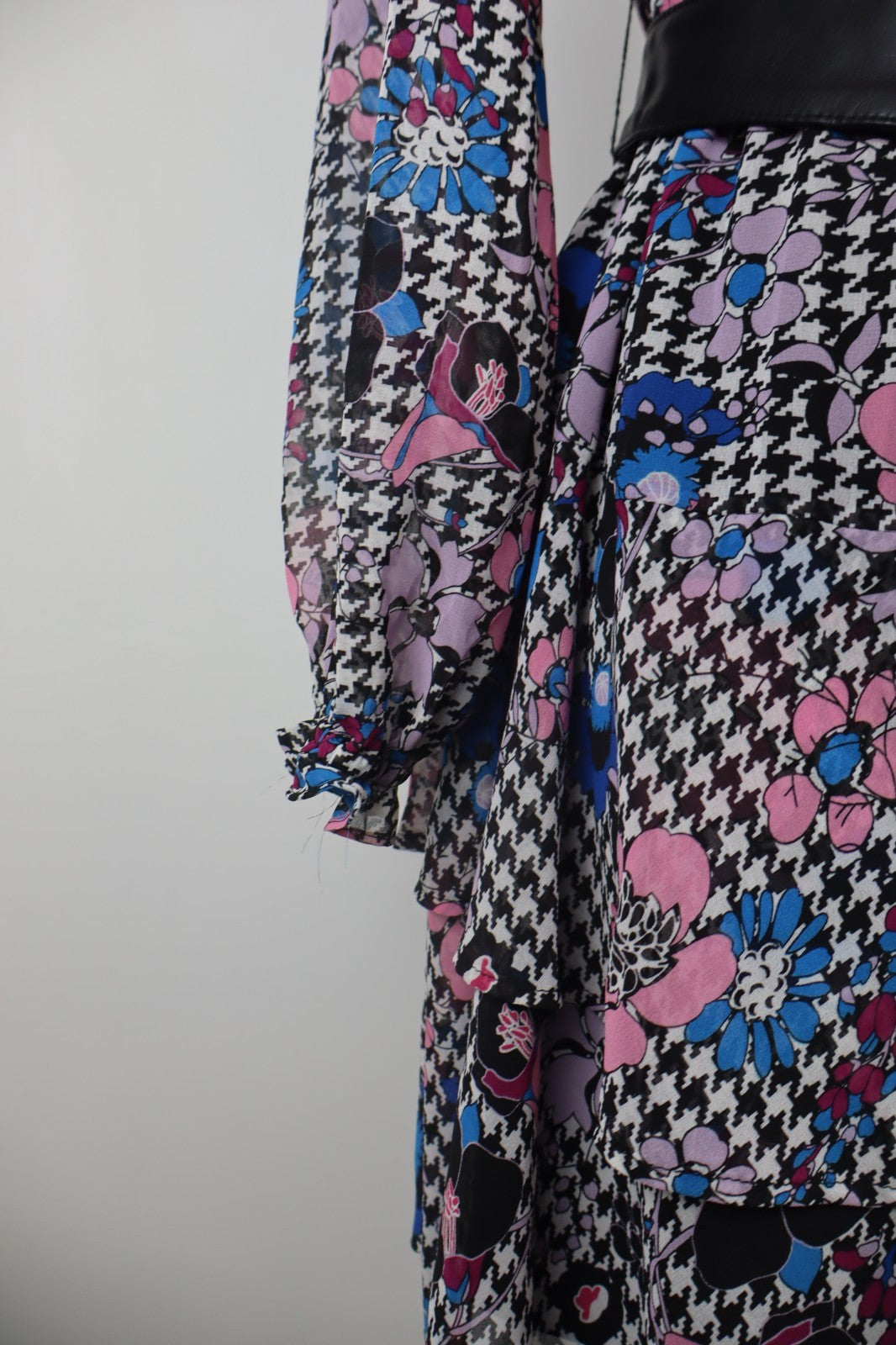 GUESS VESTITO ABITO DONNA TG XS WOMAN CASUAL VINTAGE DRESS MANICA LUNGA CINTURA