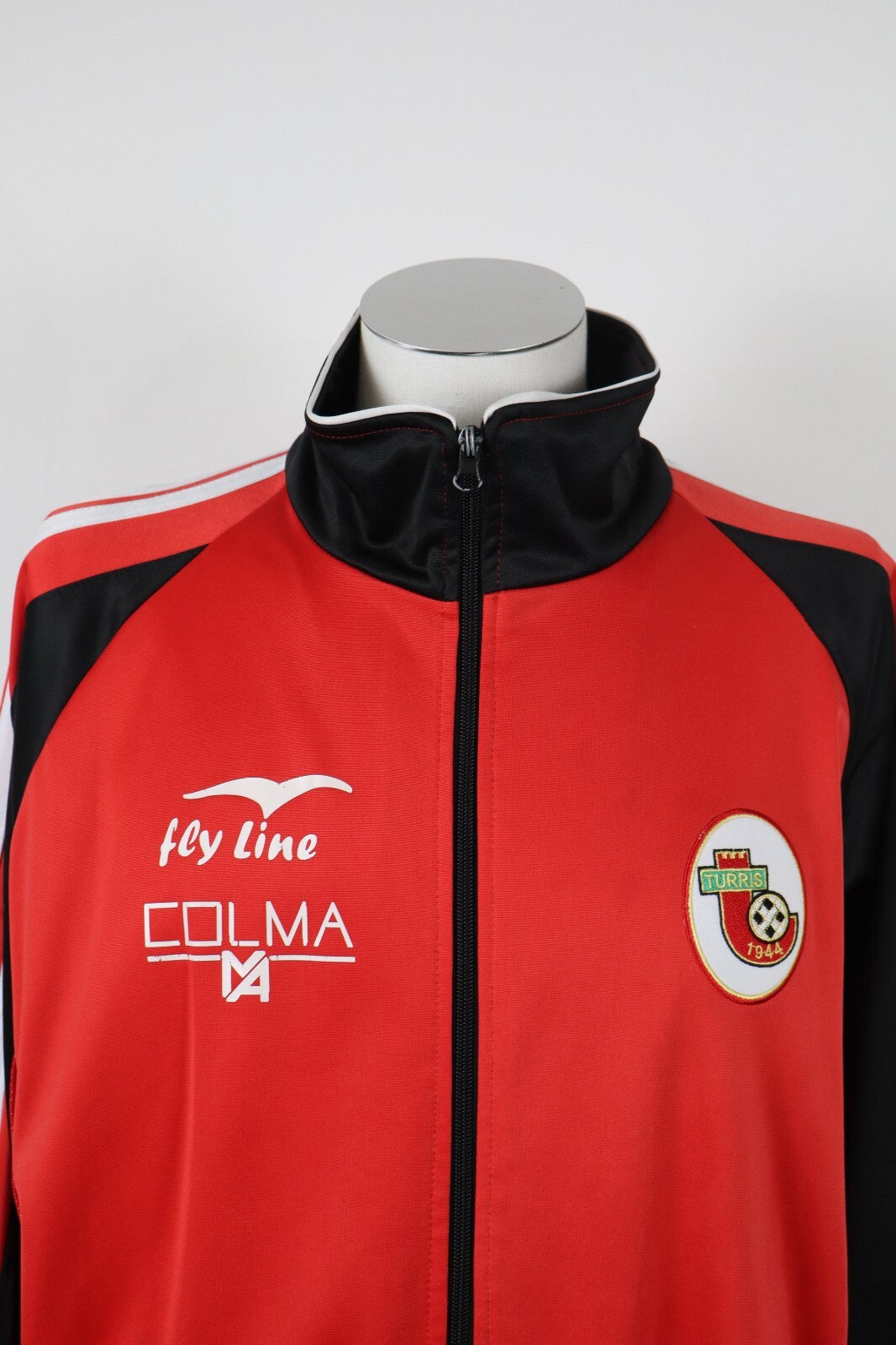 FLY LINE TURRIS FELPA ZIP GIACCA CALCIO SPORT UOMO XL MAN JACKET SOCCER