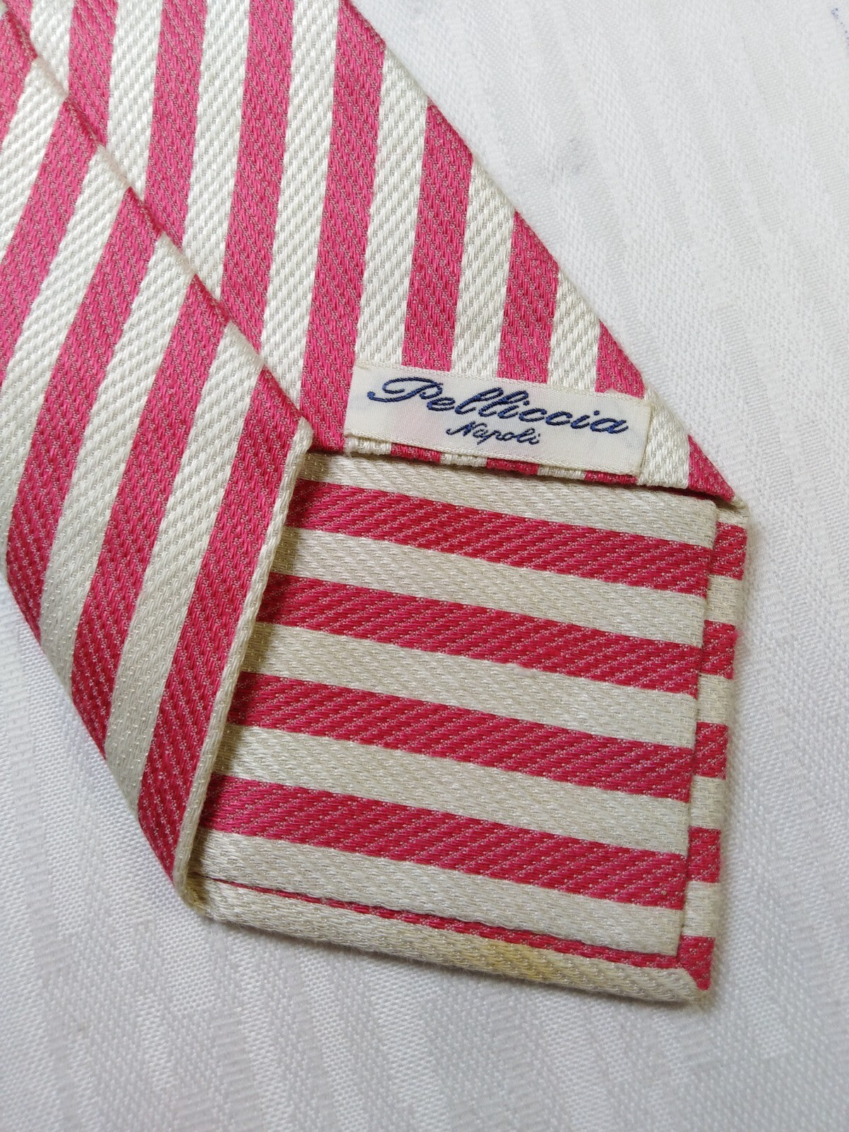 PELLICCIA NAPOLI 100% SILK TIE SETA CRAVATTA NECKTIE MADE  ITALY SELF TIPPED