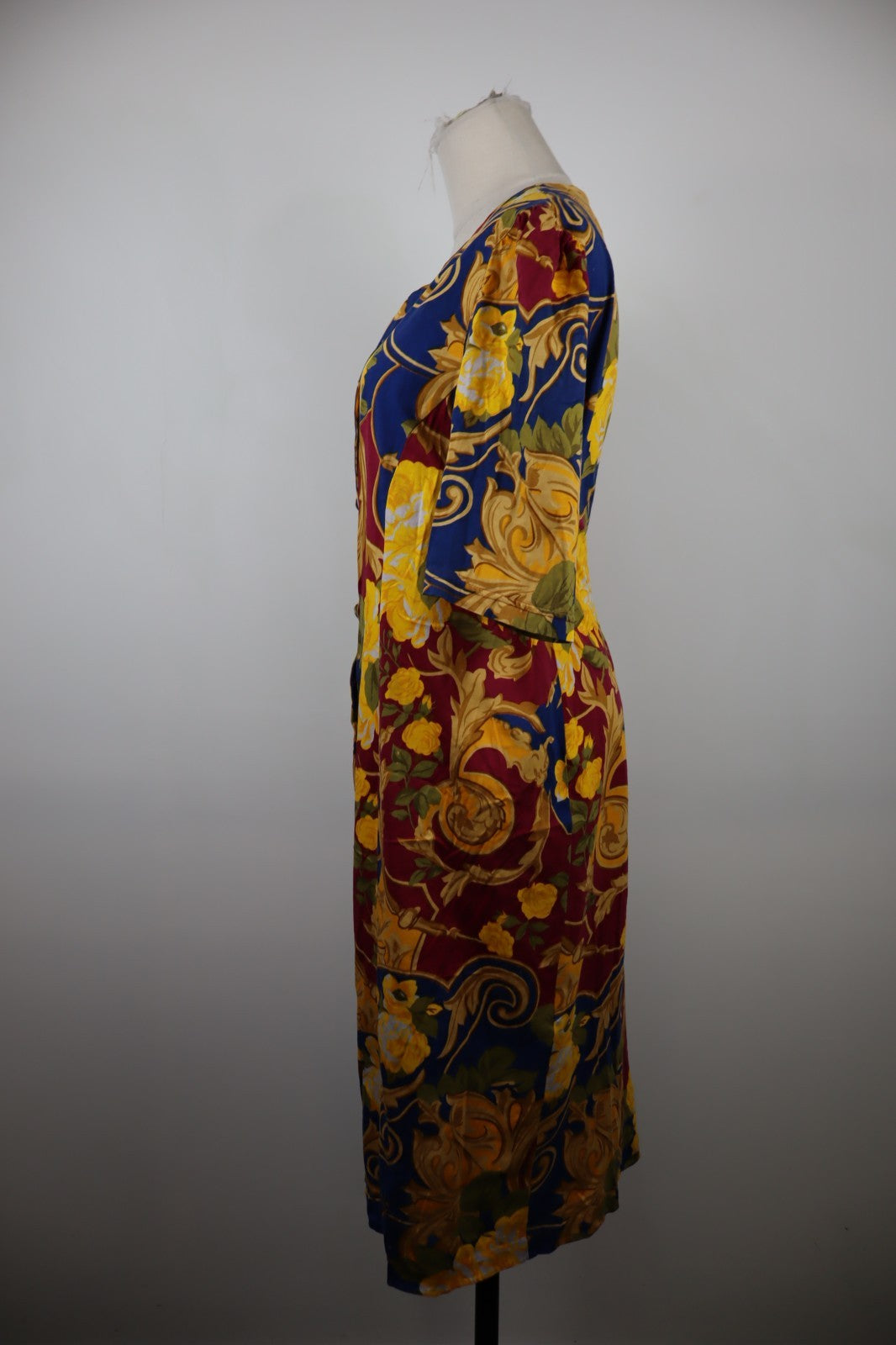 MARINA RINALDI VESTITO ABITO CON BOTTONI DONNA TG 21 WOMAN CASUAL VINTAGE DRESS