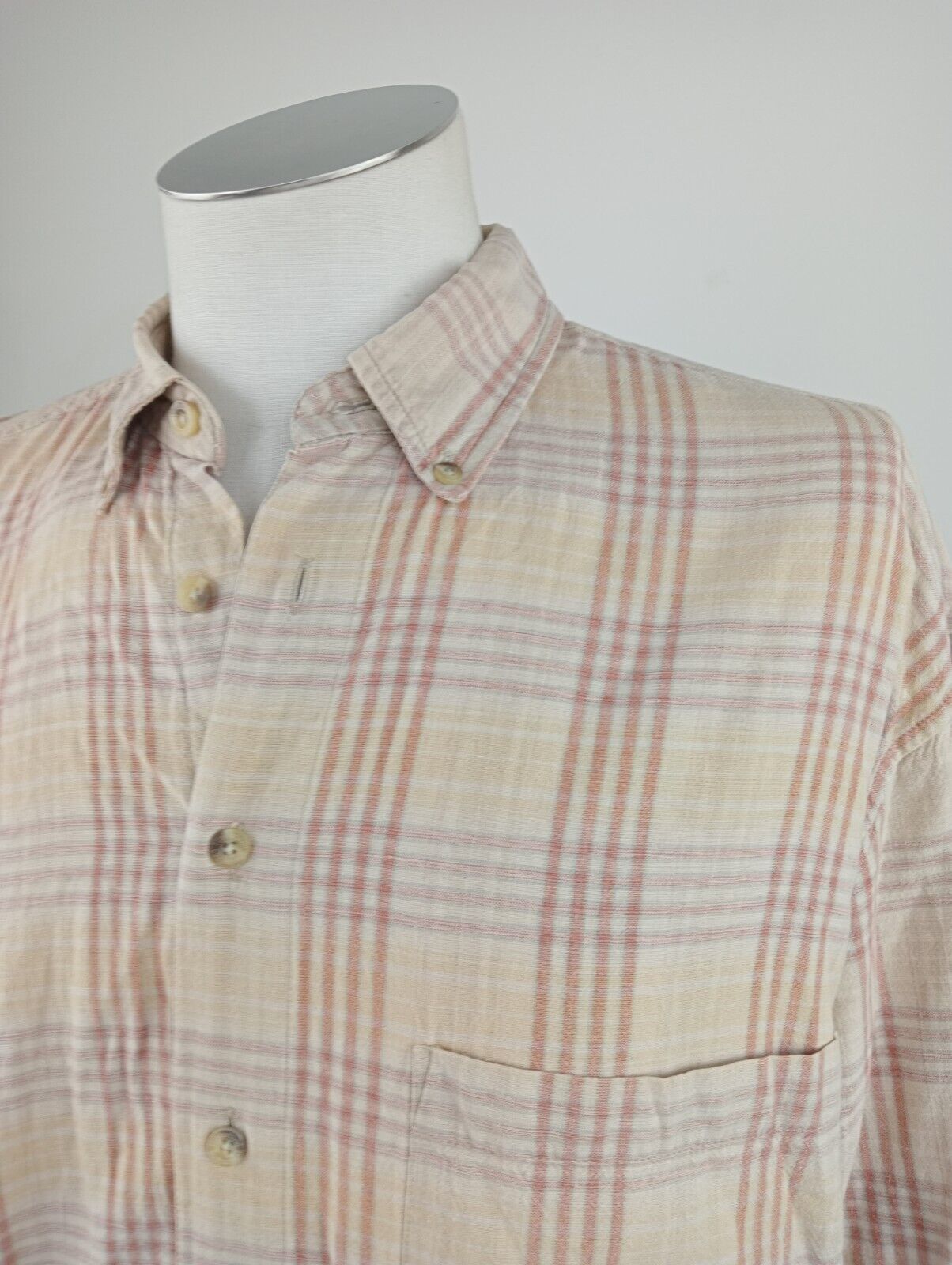 TIMBERLAND CAMICIA UOMO TG. L MAN CASUAL VINTAGE SHIRT COTONE COTTON ITALY