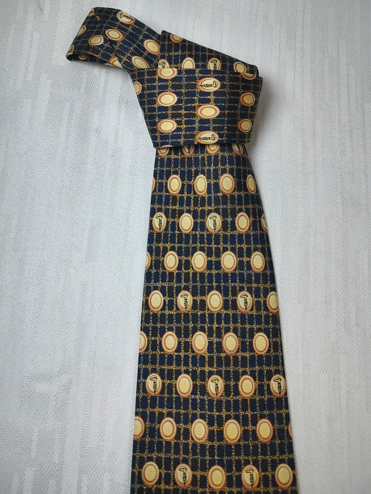TRUSSARDI 100% SILK TIE SETA CRAVATTA NECKTIE MADE IN ITALY CLASSIC