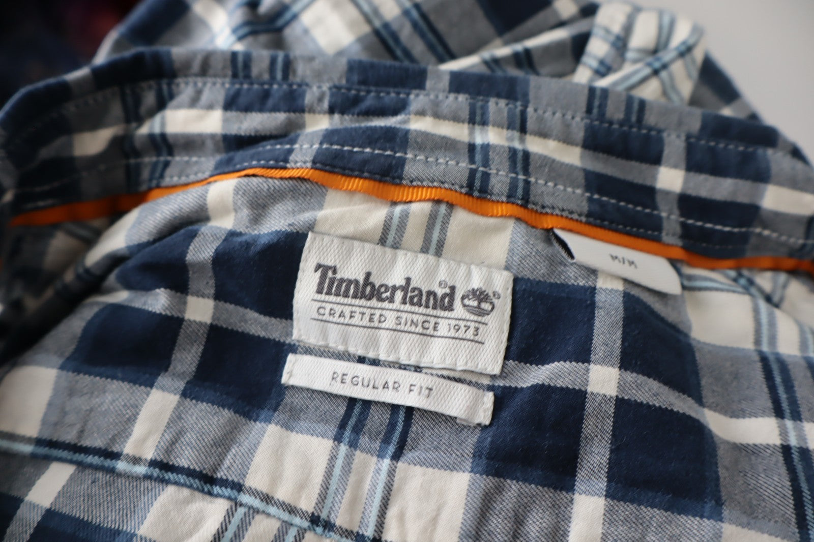 TIMBERLAND CAMICIA MANICA LUNGA UOMO TG. M MAN CASUAL VINTAGE SHIRT COTONE LOGO