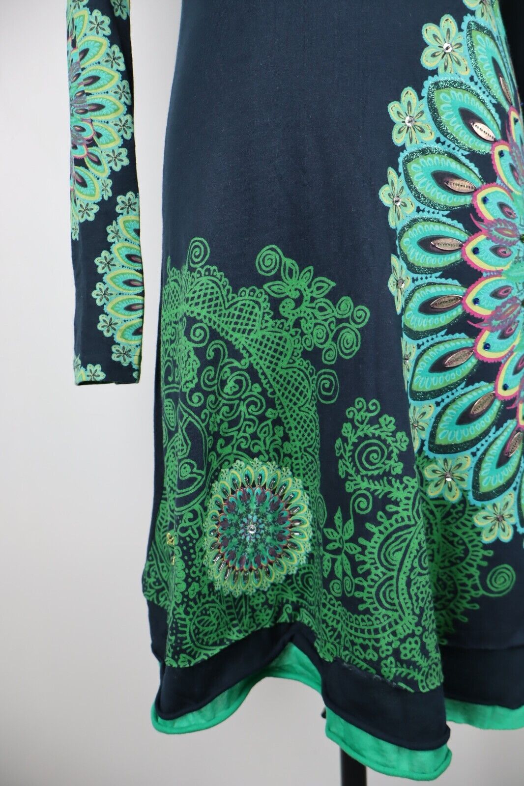 DESIGUAL VESTITO ABITO DONNA TG. XS WOMAN CASUAL VINTAGE DRESS