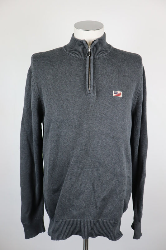 WRANGLER MAGLIONE MAGLIA CON ZIP VINTAGE UOMO COTONE TG XL MAN SWEATER CASUAL