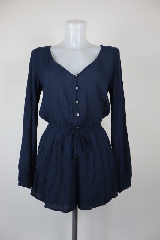 HOLLISTER COMPLETO DONNA PANTALONE Tg. S SALOPETTE ONE PIECE VINTAGE CASUAL