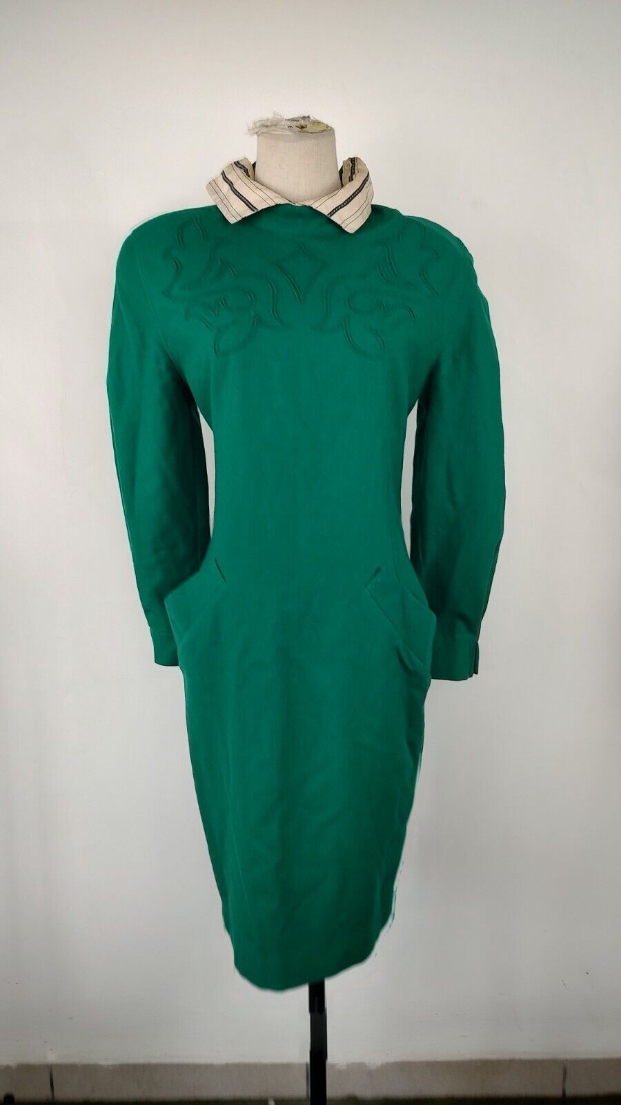 BYBLOS VESTITO DONNA TG. 40 WOMAN CASUAL VINTAGE DRESS MADE IN ITALY