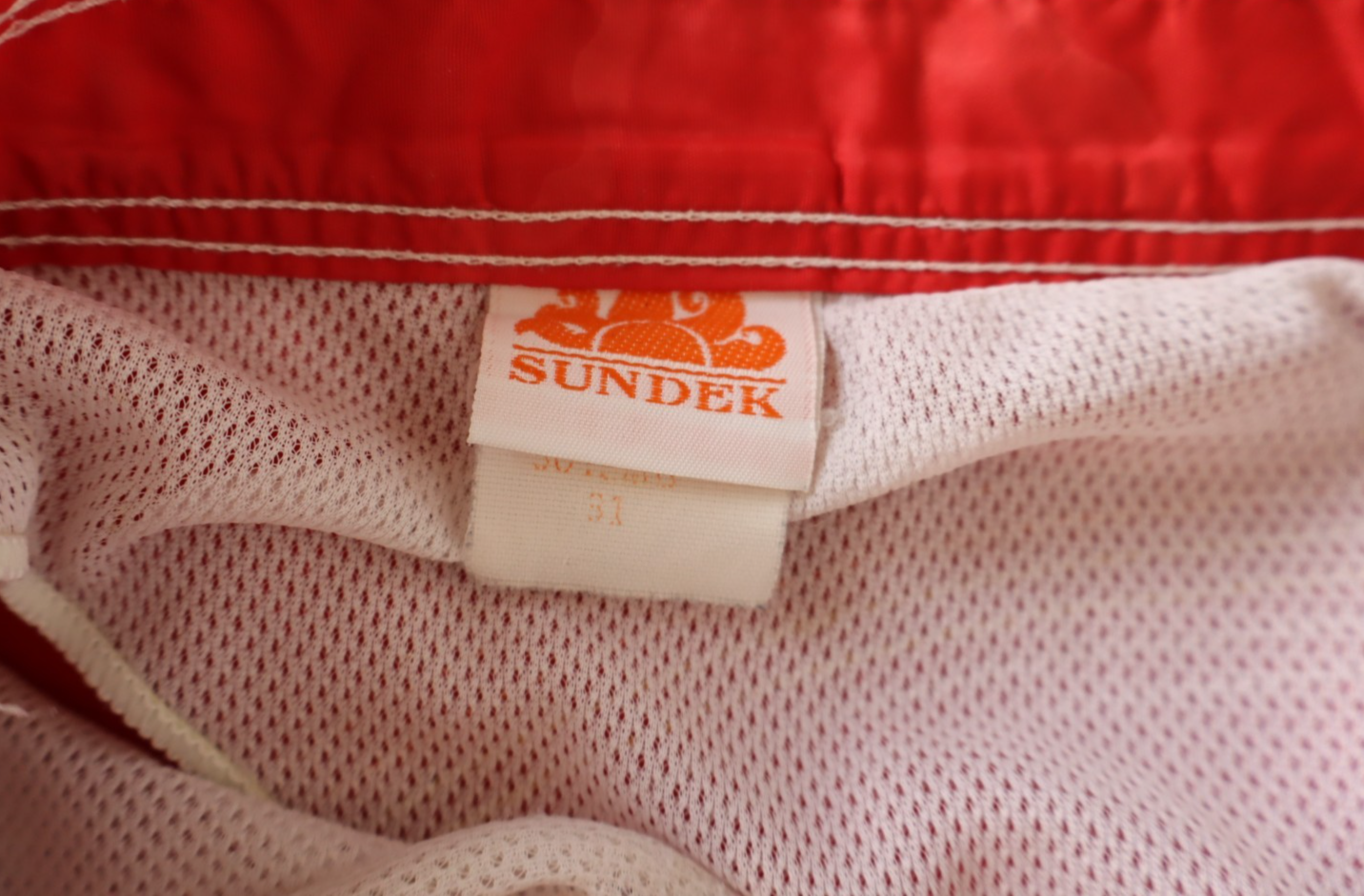 SUNDEK COSTUME PANTALONCINO MARE UOMO TG 31 MAN SWIMSUIT VINTAGE CASUAL LOGO