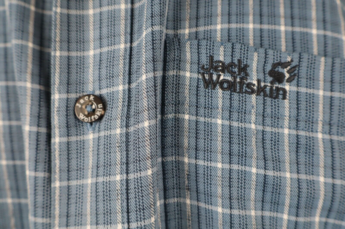 JACK WOLFSKIN CAMICIA UOMO TG. M MAN CASUAL VINTAGE SHIRT COTONE COTTON