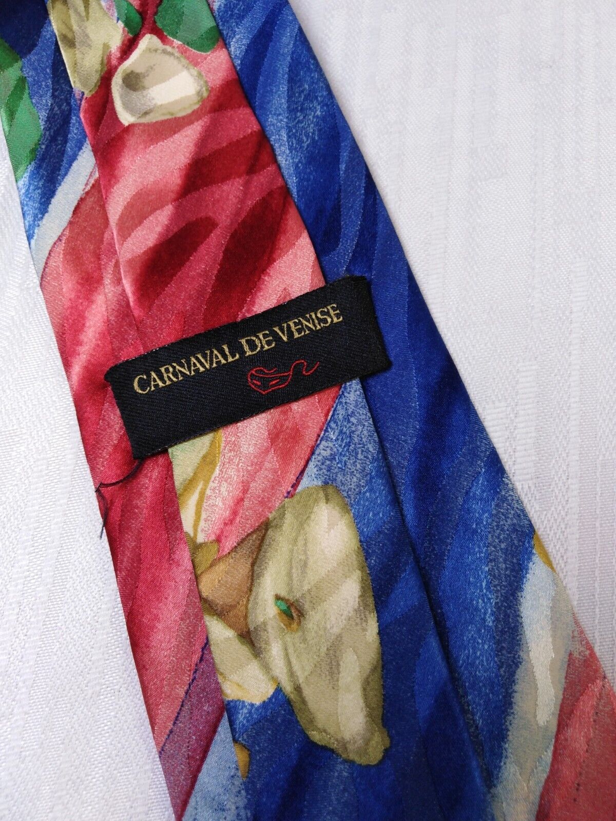 CARNAVAL DE VENISE 100%  SILK TIE SETA CRAVATTA NECKTIE MADE IN ITALY