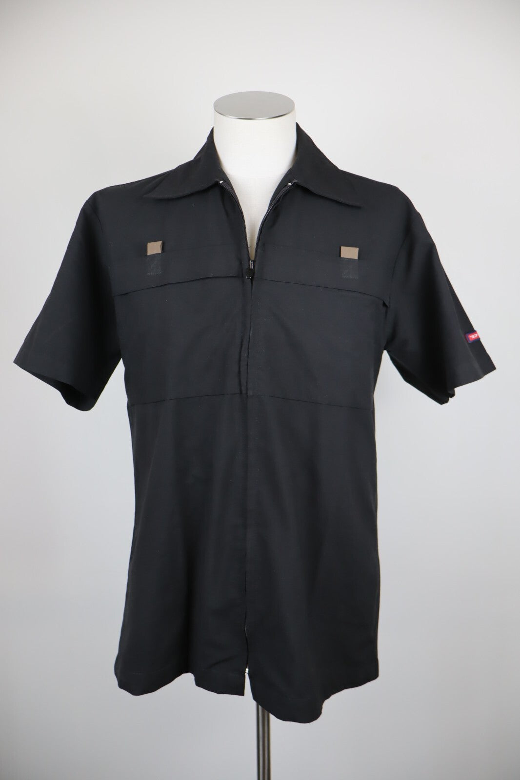 DIESEL CAMICIA CON CERNIERA UOMO TG. L MAN CASUAL VINTAGE SHIRT ZIP NERO POLY