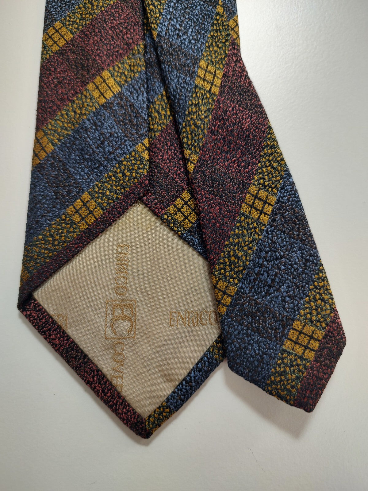 ENRICO COVERI 100% SILK TIE SETA CRAVATTA NECKTIE MADE IN ITALY CLASSIC