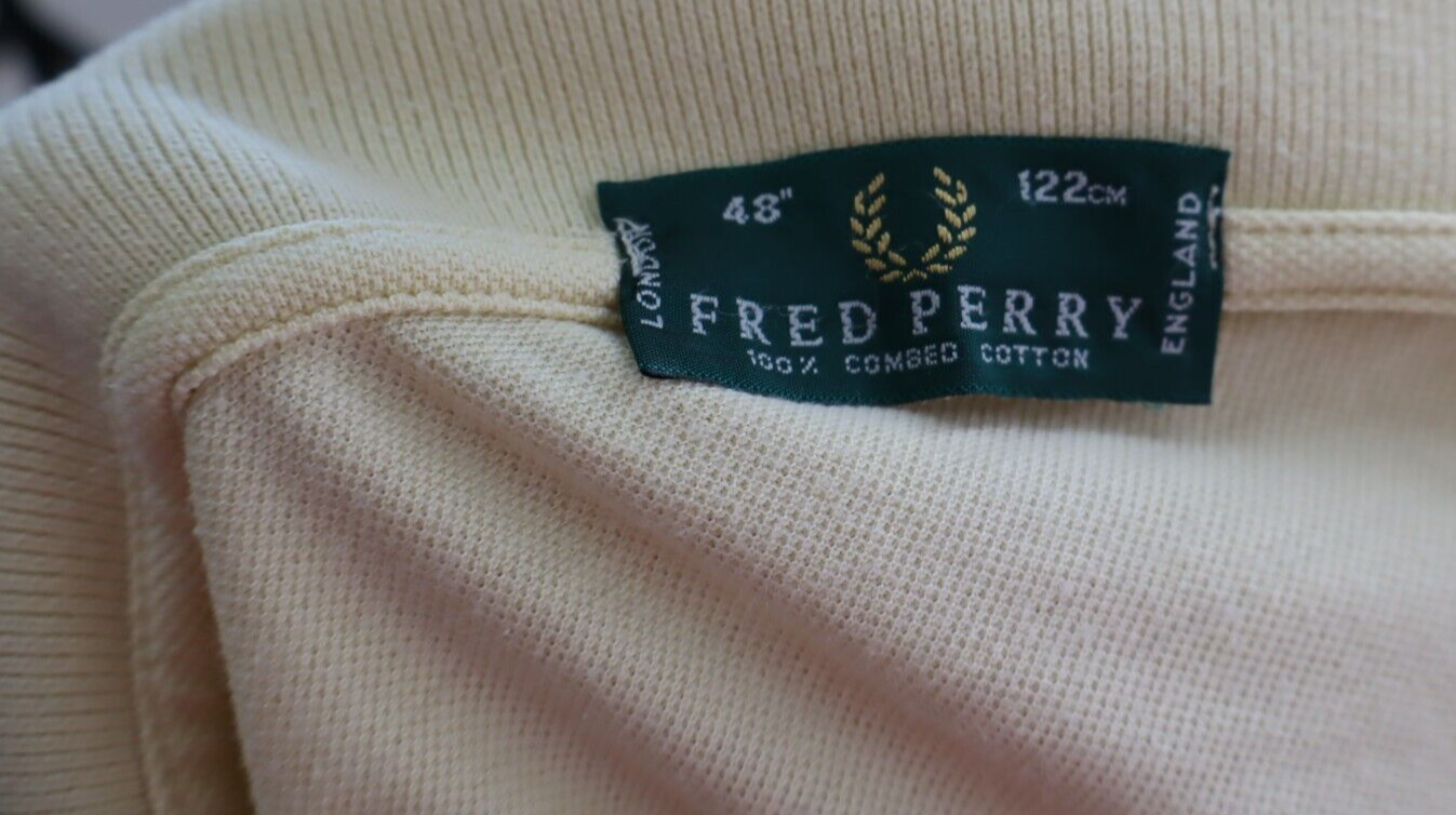 FRED PERRY POLO MAGLIA UOMO COTONE TG 48"  122 MAN COTTON T-SHIRT CASUAL VINTAGE