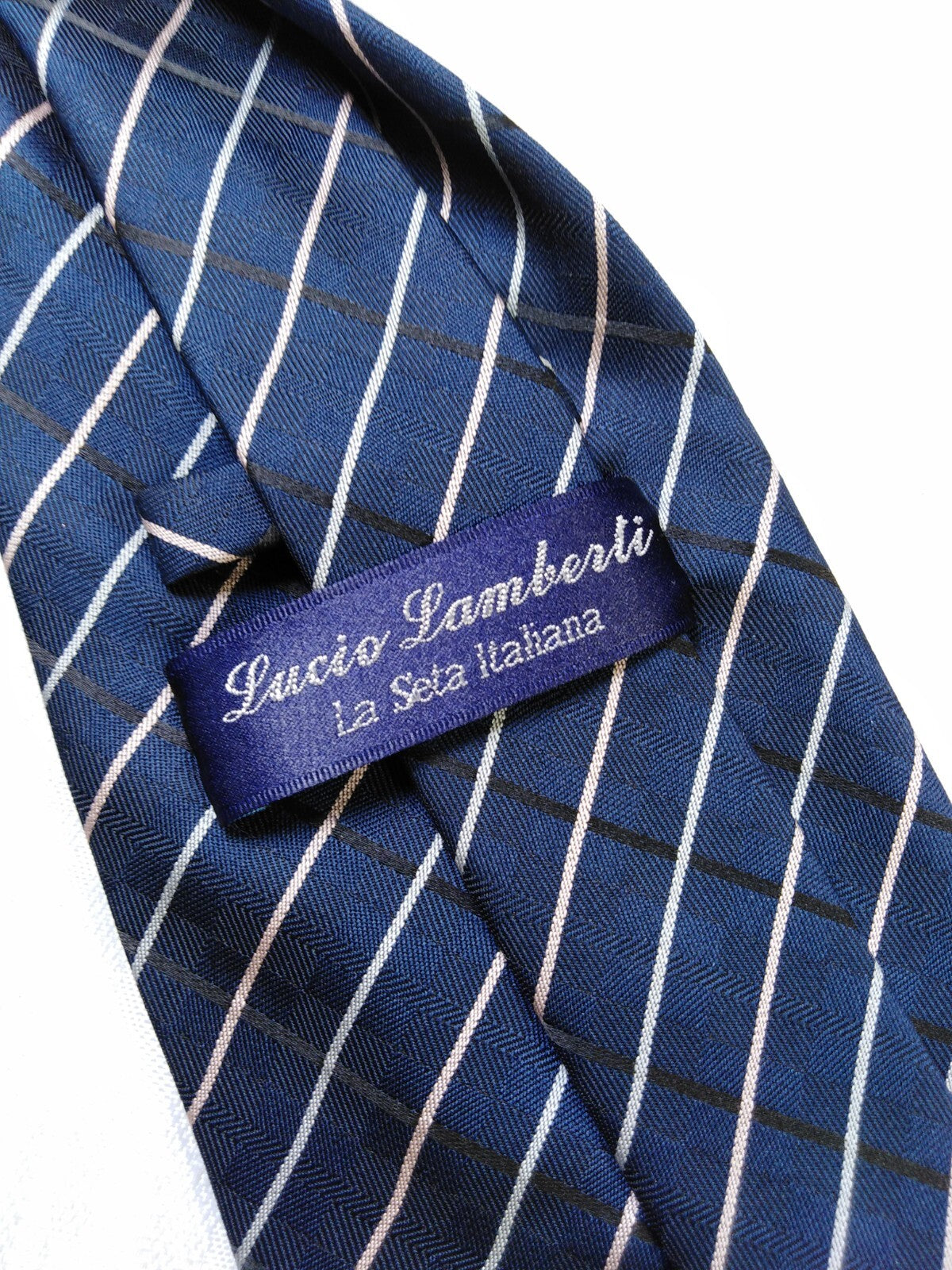 LUCIO LAMBERTI 100% SILK TIE SETA CRAVATTA NECKTIE MADE IN ITALY CLASSIC