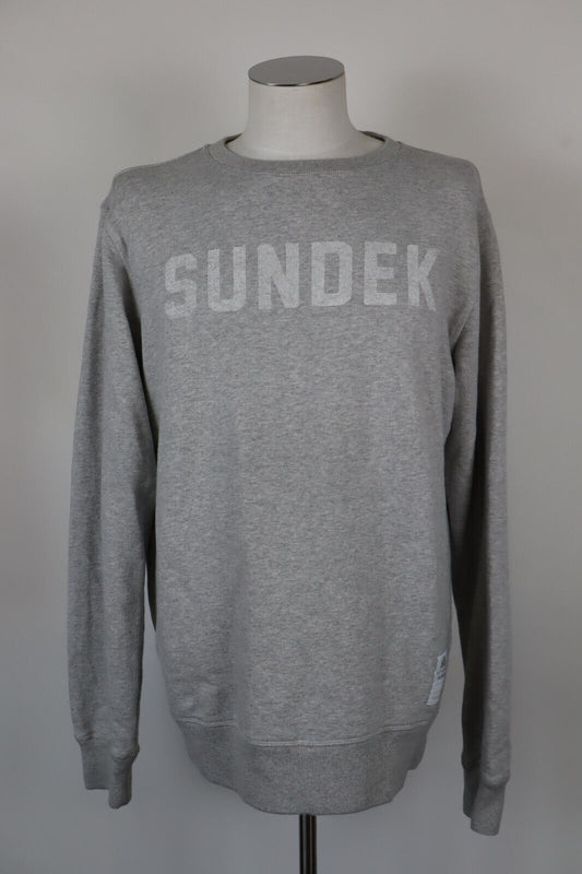 SUNDEK FELPA UOMO TG L MAN SWEATSHIRT COTONE COTTON CASUAL VINTAGE