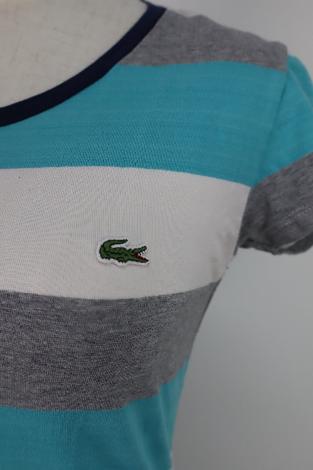 LACOSTE MAGLIA DONNA TG. 40 WOMAN CASUAL VINTAGE TANK TOP T-SHIRT