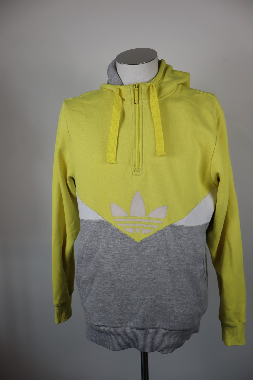ADIDAS FELPA CAPPUCCIO MAGLIA UOMO Tg L SPORT MAN SWEATSHIRT VINTAGE COTONE