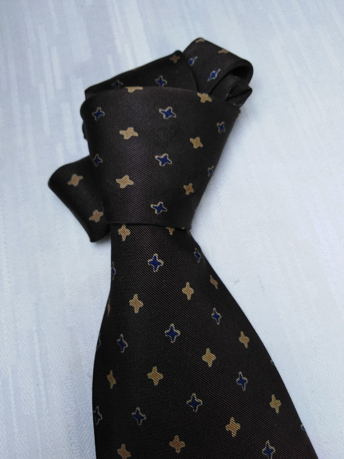 MICKY MILANO 100% SILK TIE SETA CRAVATTA NECKTIE MADE  ITALY SELF TIPPED
