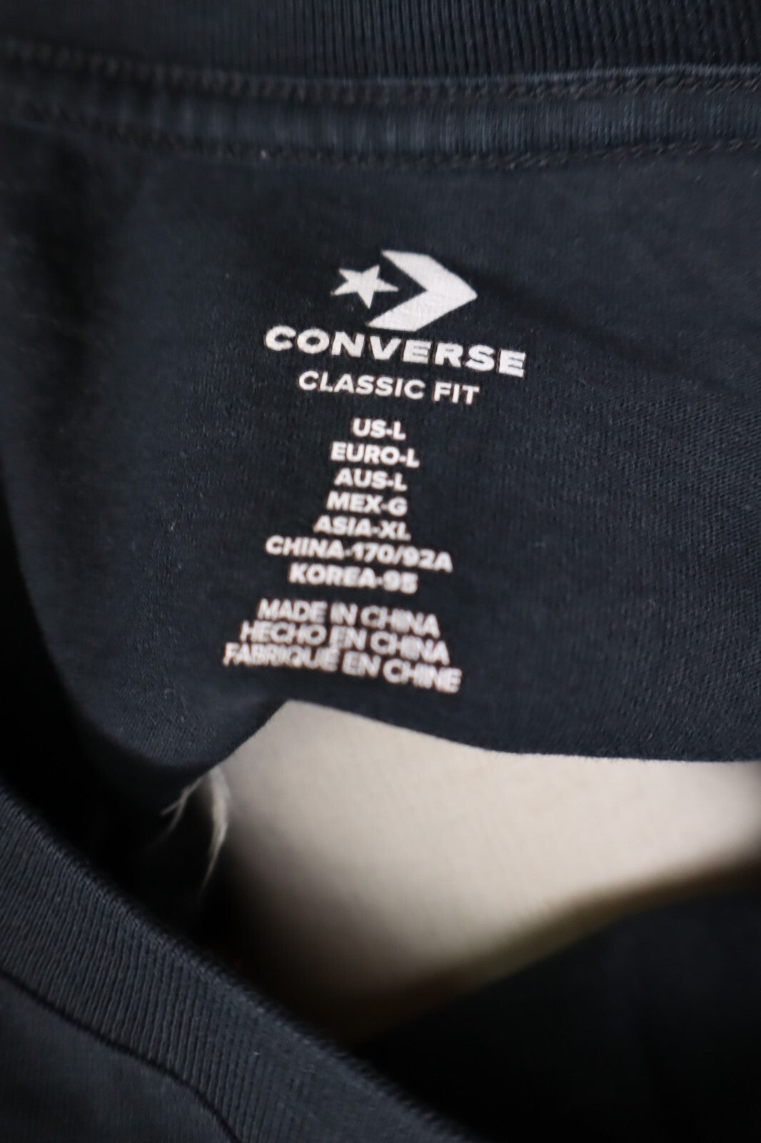 CONVERSE MAGLIA DONNA TG. L WOMAN CASUAL VINTAGE T-SHIRT TOP COTONE