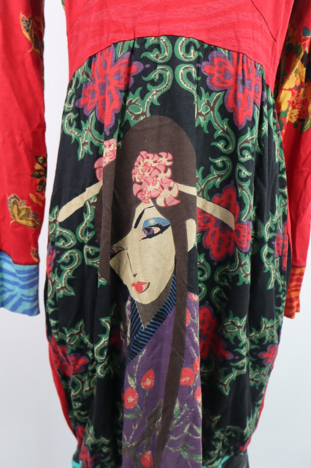 DESIGUAL VESTITO DONNA TG. L WOMAN CASUAL VINTAGE DRESS ABITO VISCOSA COTONE