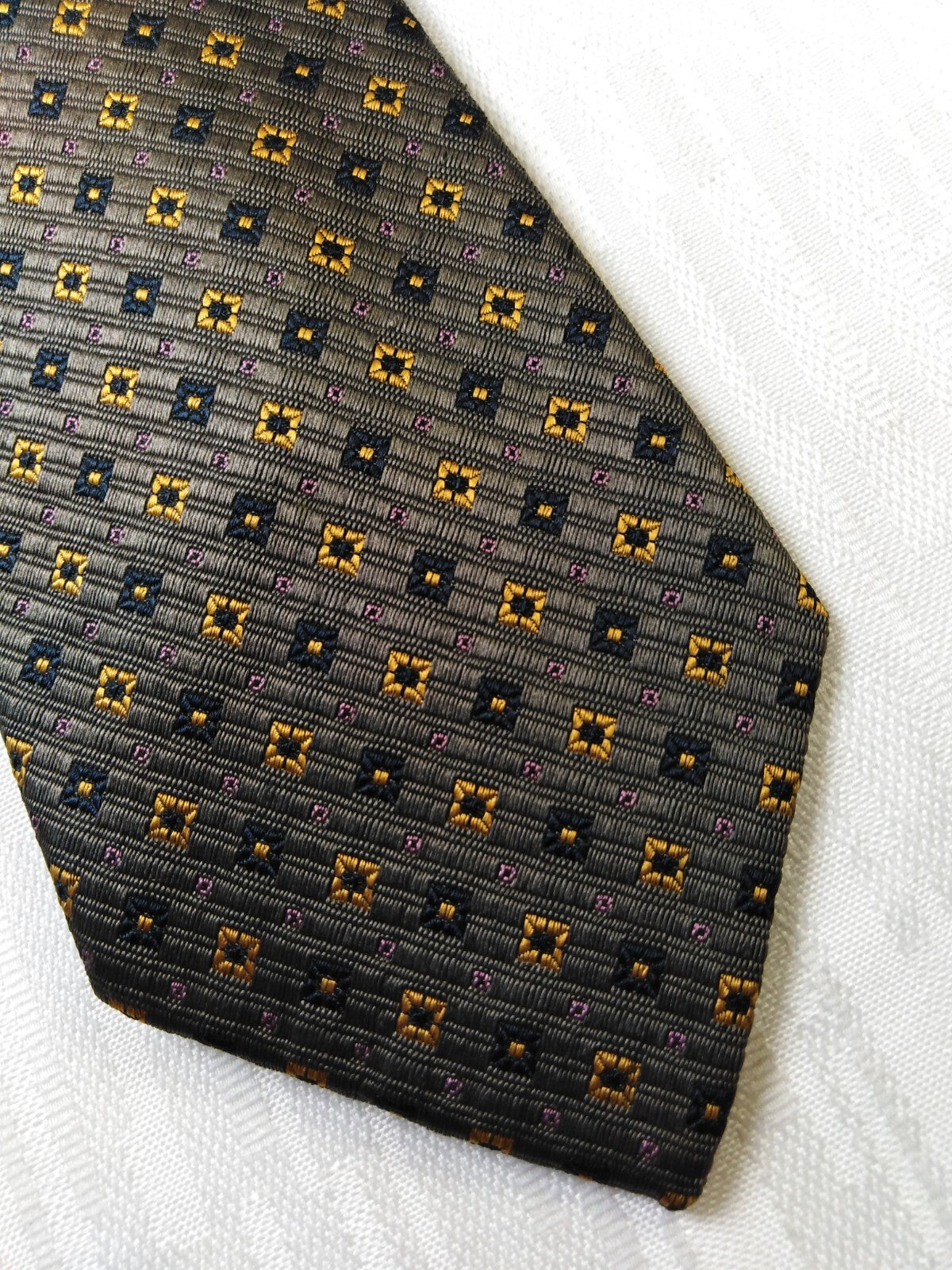 ANGELO MARINO 100% SILK TIE SETA CRAVATTA NECKTIE ITALY VINTAGE CLASSIC