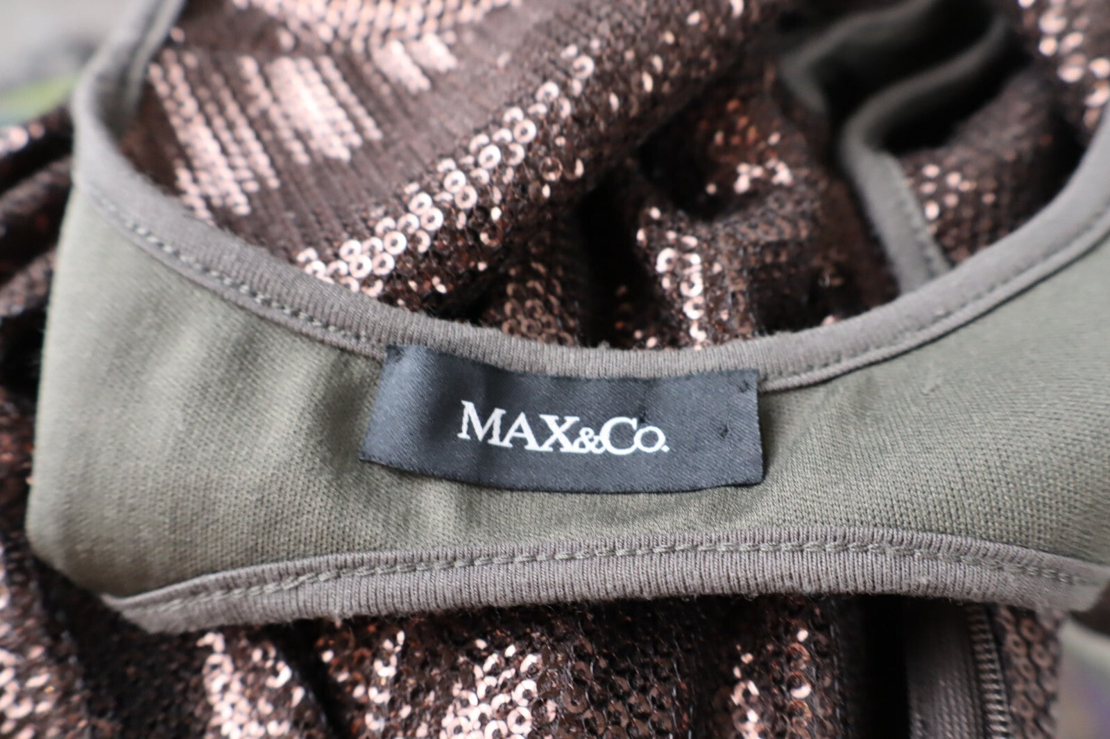 MAX & CO VESTITO ABITO DONNA TG. 44 WOMAN CASUAL VINTAGE DRESS PAILLETTES