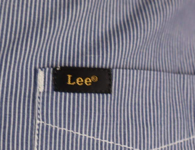 LEE CAMICIA COTONE RAGAZZO 16 ANNI BOY CASUAL VINTAGE SHIRT COTTON MANICA LUNGA