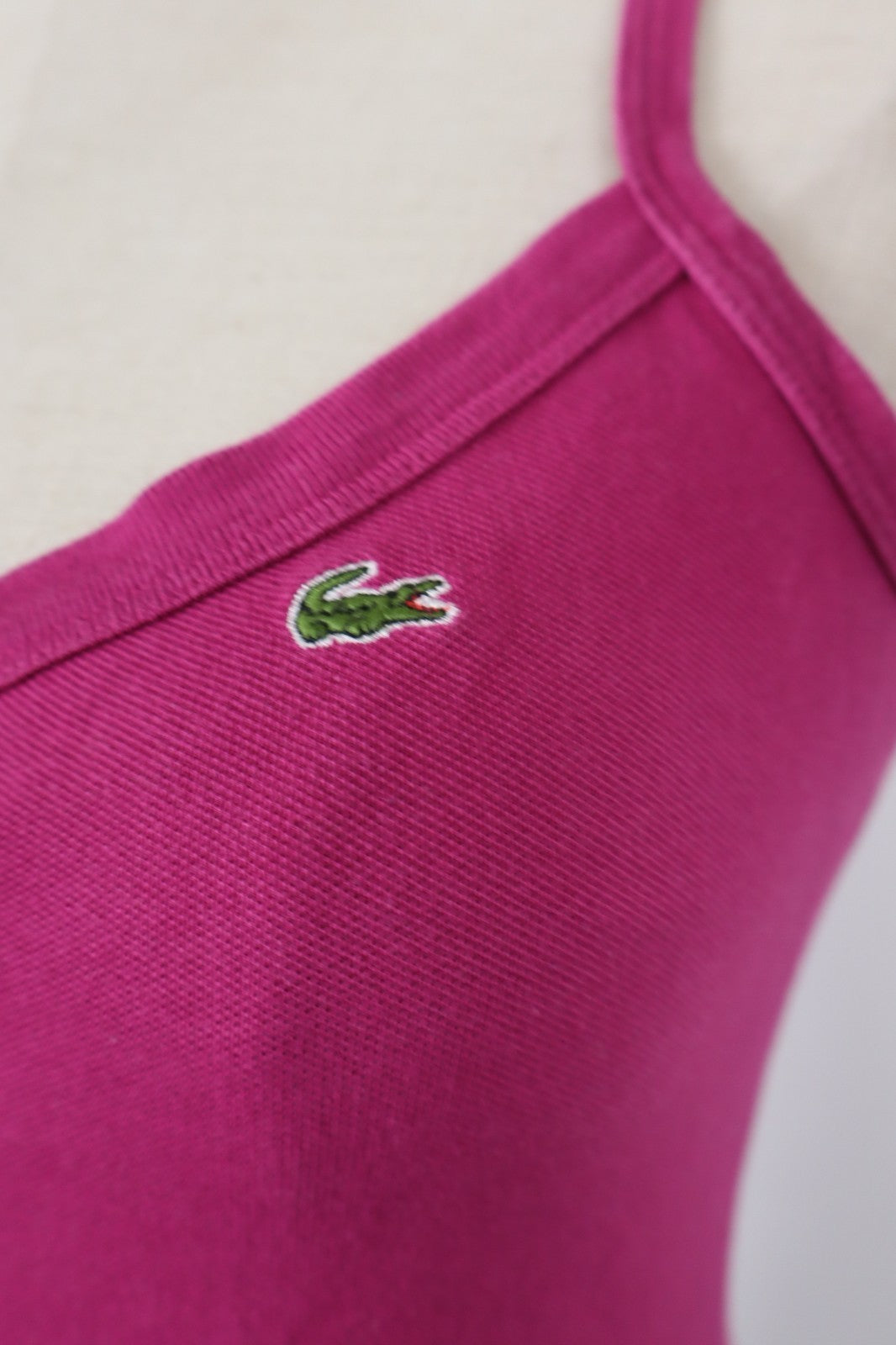 LACOSTE MAGLIA DONNA TG. 36 WOMAN CASUAL VINTAGE TANK TOP T-SHIRT