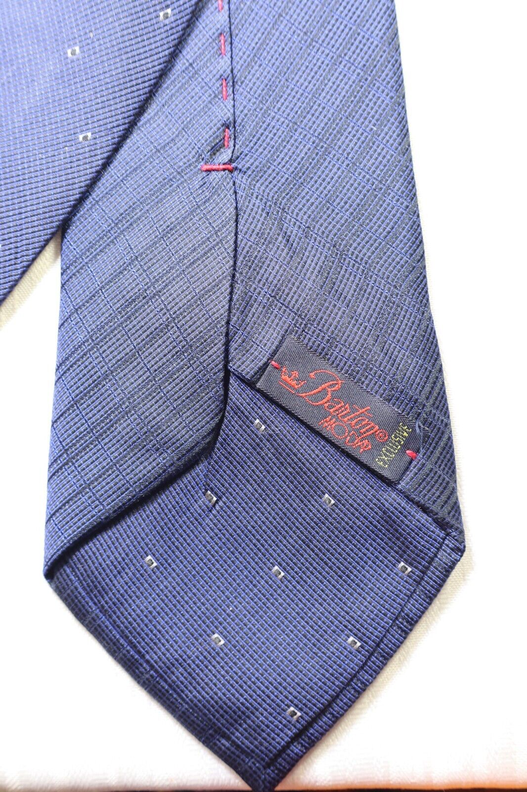 BARTON MODA SETA SILK TIE CRAVATTA NECKTIE ITALY VINTAGE CLASSIC SELF TIPPED