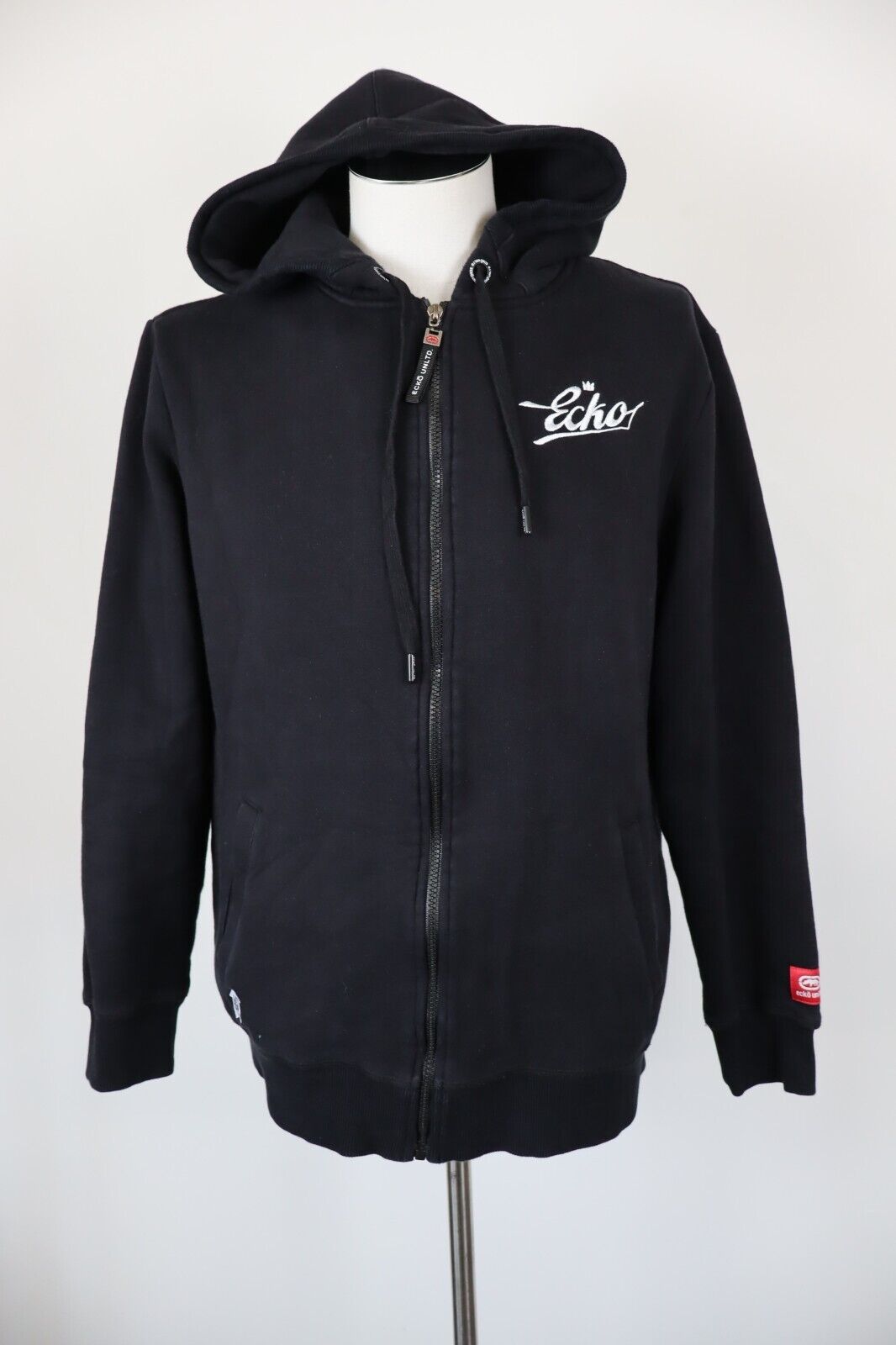 ECKO UNLTD FELPA CON ZIP MAGLIA UOMO L MAN SPORT JACKET SWEATSHIRT VINTAGE ITALY