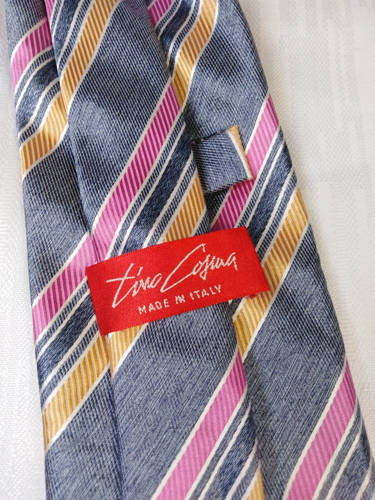 TINO COSMA 100% SETA SILK TIE CRAVATTA NECKTIE ITALY VINTAGE