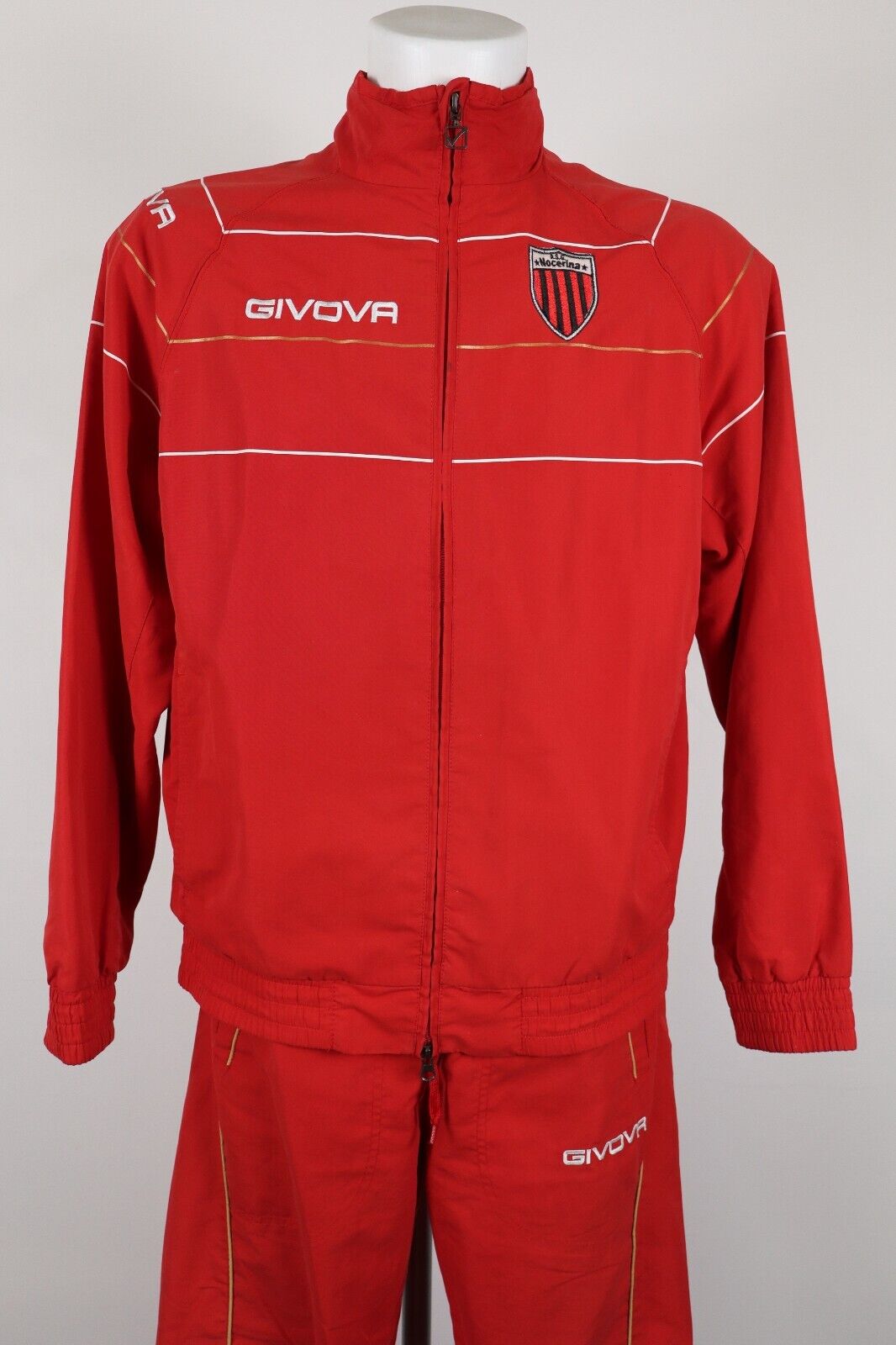 GIVOVA NOCERINA TUTA COMPLETA CALCIO UOMO Tg M TRACKSUIT SPORT VINTAGE