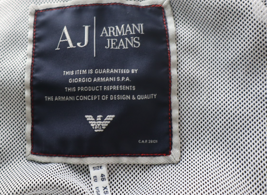ARMANI JEANS GIUBBINO SMANICATO GILET UOMO TG 46 MAN CASUAL VINTAGE JACKET