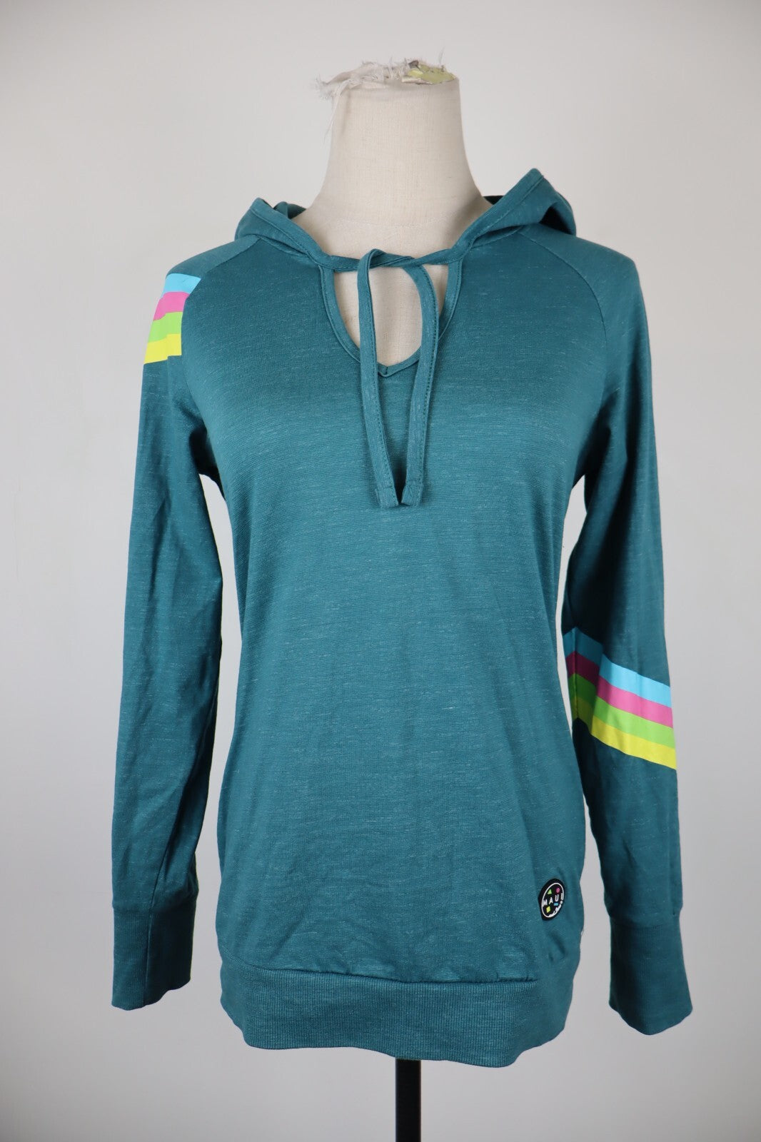 MAUI FELPA CAPPUCCIO DONNA Tg XS COTONE WOMAN CASUAL VINTAGE SPORT SWEATSHIRT