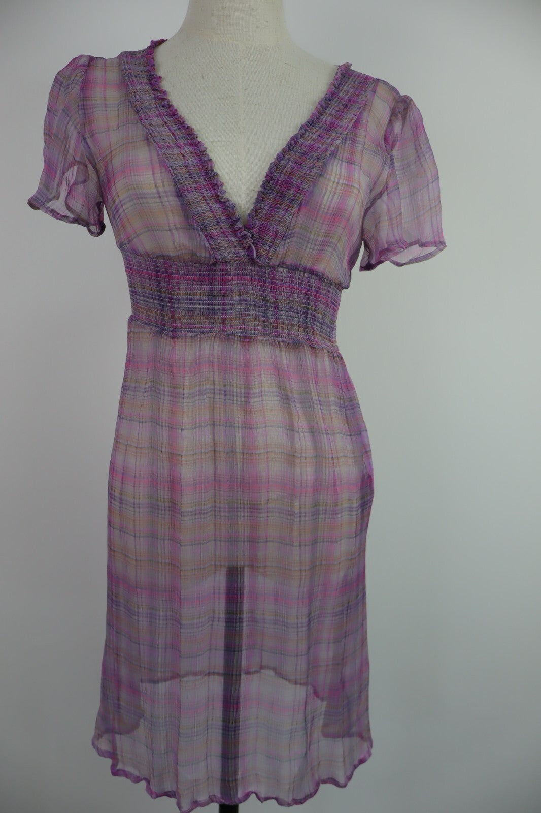 MAX & CO VESTITO ABITO VELATO DONNA WOMAN TG S DRESS CASUAL VINTAGE