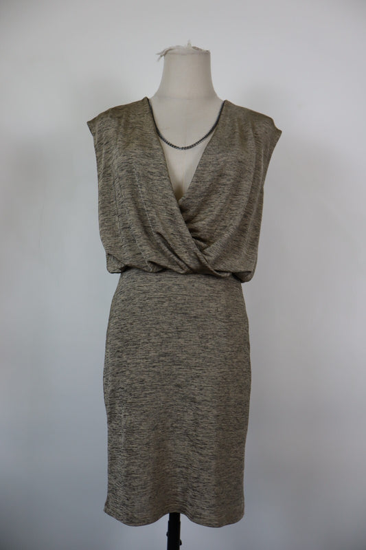 GUESS VESTITO DONNA TG. S WOMAN CASUAL VINTAGE DRESS ABITO ORO